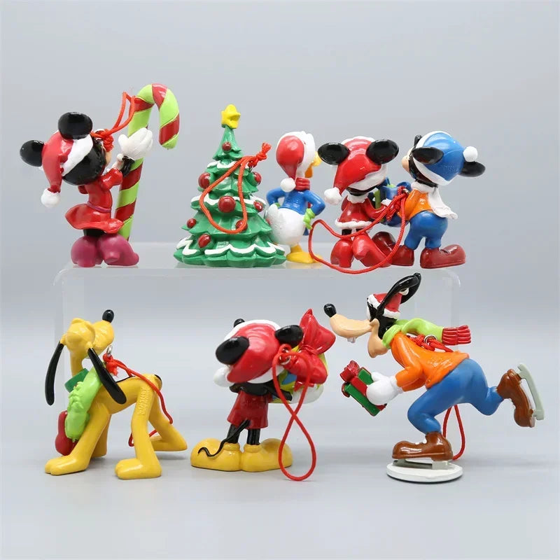 MyHouseWiz™️ 6Pcs/Set Disney Mickey Mouse Minnie Goofy Plut Donald Duck Daisy Christmas Series