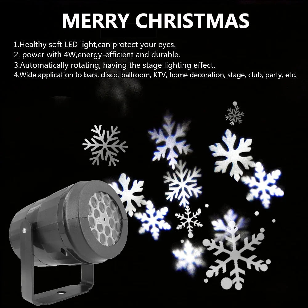 MyHouseWiz™️LED USB Snowflake Projector Holiday Lights