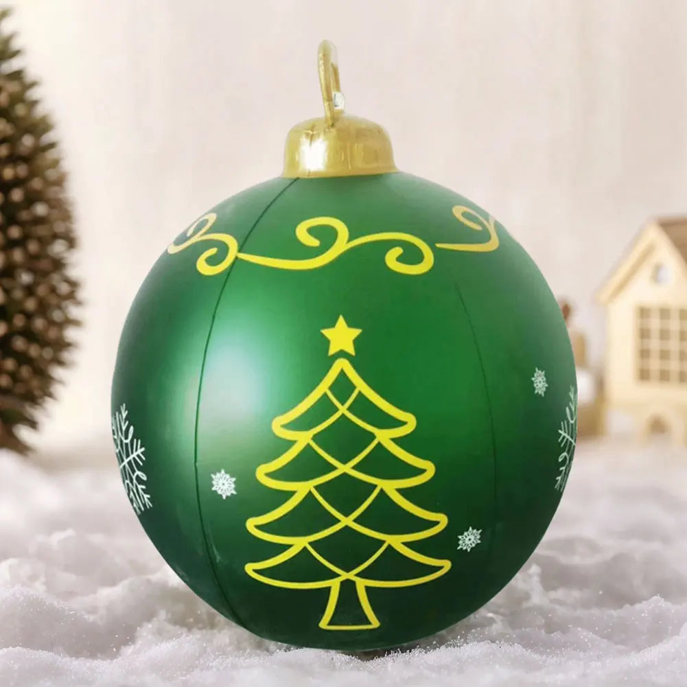 MyHouseWiz™️24 Inch Inflatable Christmas Balls with Lights Outdoor