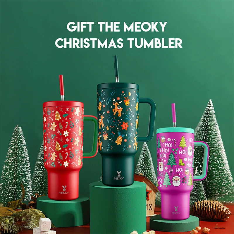 MyHouseWiz™️Meoky 40oz Christmas Vacuum Cup