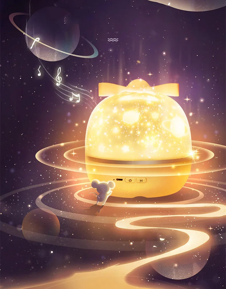 MyHouseWiz™️Starry Projector Night Light Rotating Sky Moon Lamp Galaxy