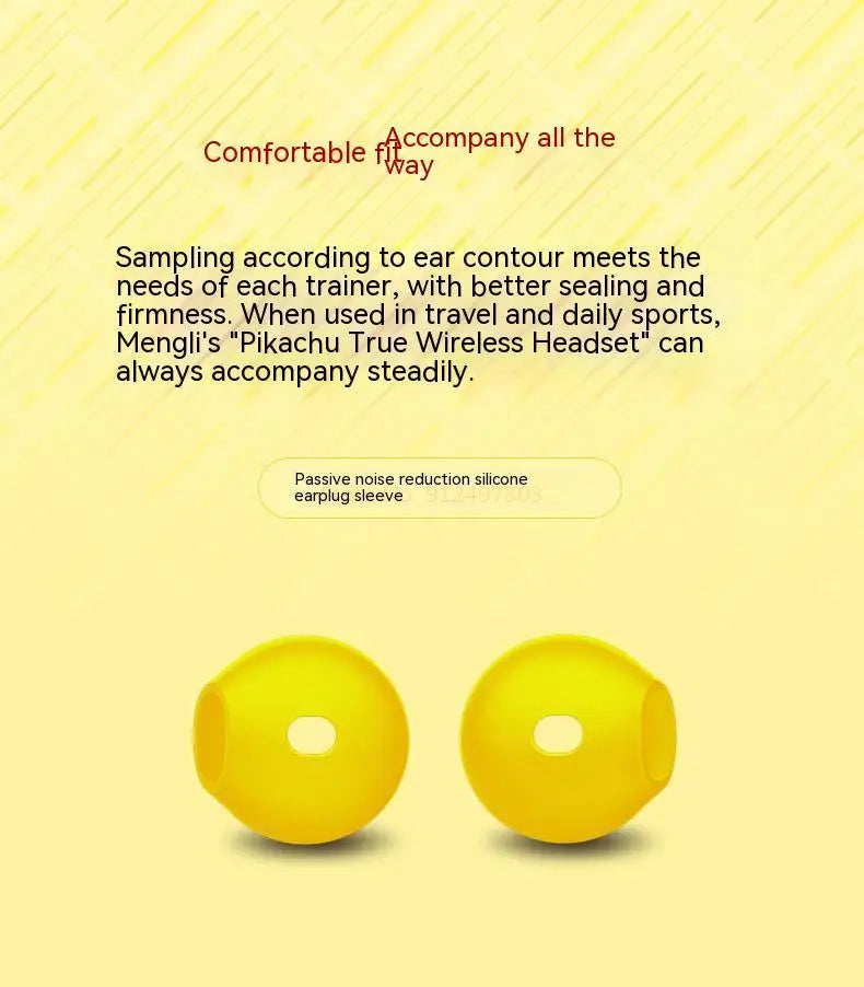 MyHouseWiz™️Pokemon Pikachu Earphones Wireless Bluetooth 5.0 Razer Sport