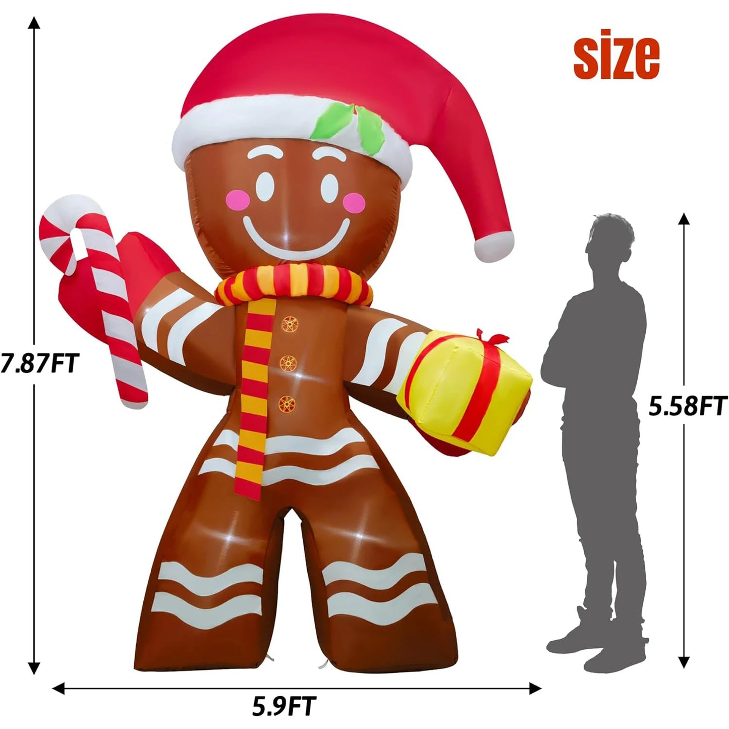 MyHouseWiz™️Christmas Inflatable Decoration Toy Built-in LED Light