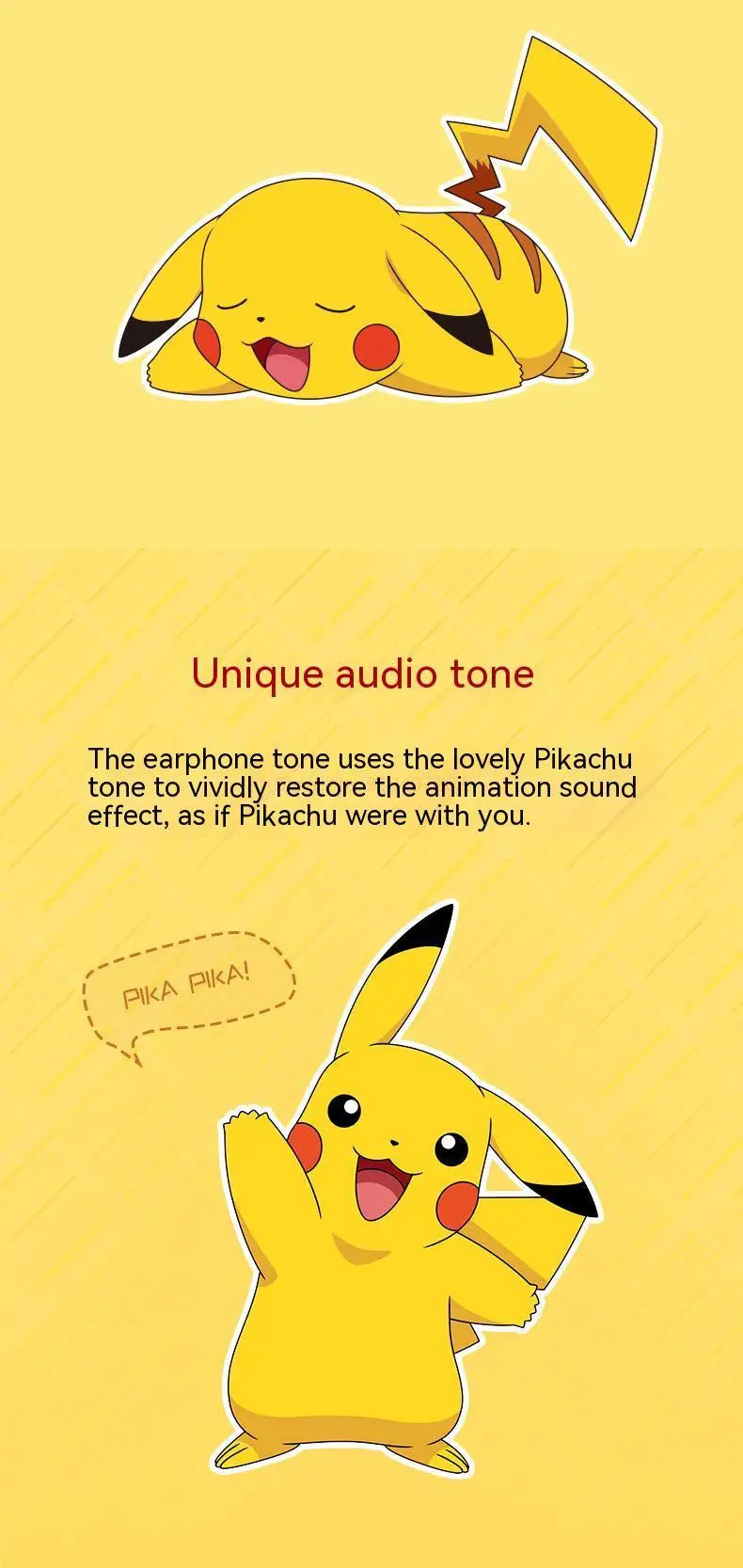 MyHouseWiz™️Pokemon Pikachu Earphones Wireless Bluetooth 5.0 Razer Sport