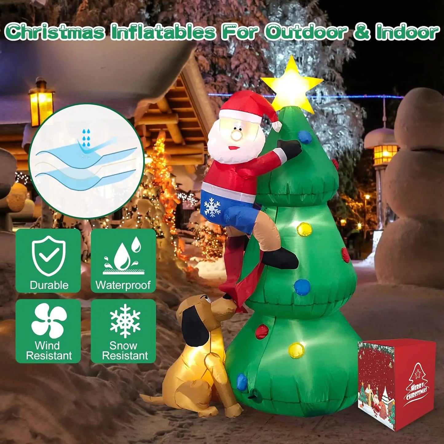 MyHouseWiz™️Christmas Inflatable Decoration Toy Built-in LED Light