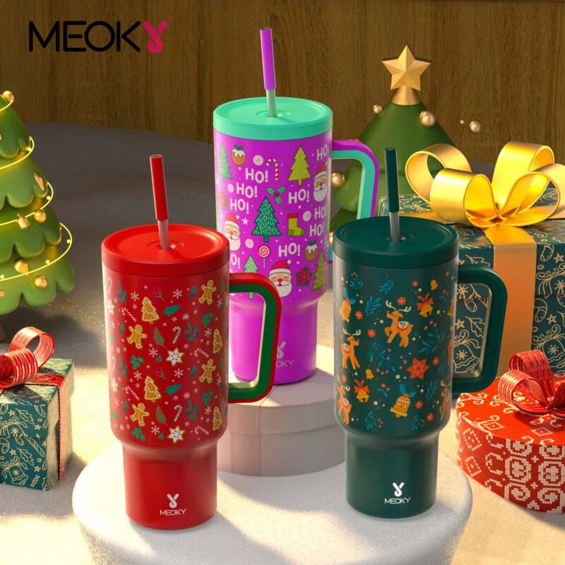 MyHouseWiz™️Meoky 40oz Christmas Vacuum Cup