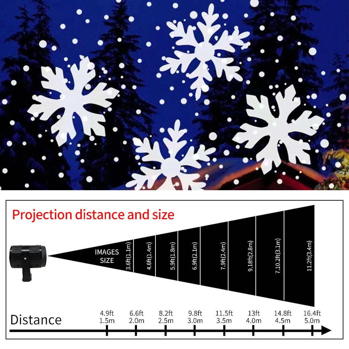 MyHouseWiz™️LED USB Snowflake Projector Holiday Lights