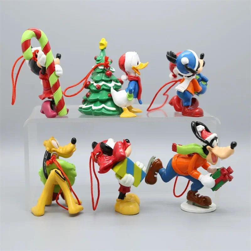 MyHouseWiz™️ 6Pcs/Set Disney Mickey Mouse Minnie Goofy Plut Donald Duck Daisy Christmas Series