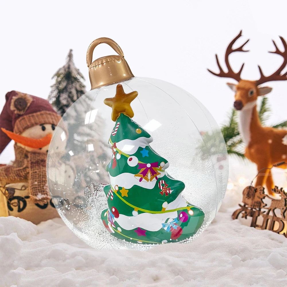 MyHouseWiz™️24 Inch Inflatable Christmas Balls with Lights Outdoor